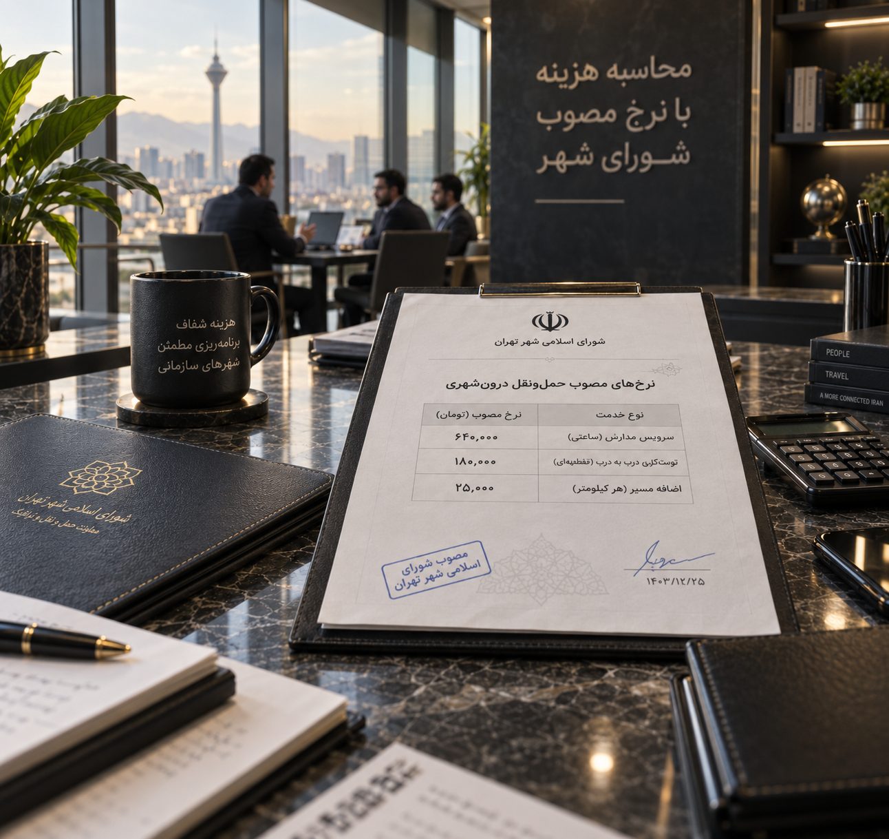 محاسبه هزینه با نرخ مصوب شورای شهر